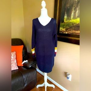 No Comment Navy Blue Sweater Dress L